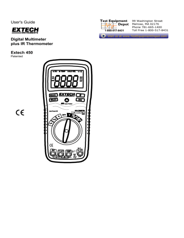 Extech Instruments 450 User`s guide | Manualzz