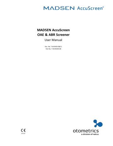otometrics MADSEN AccuScreen, MADSEN AccuScreen OAE User Manual | Manualzz otometrics MADSEN AccuScreen, MADSEN AccuScreen OAE User Manual | Manualzz
