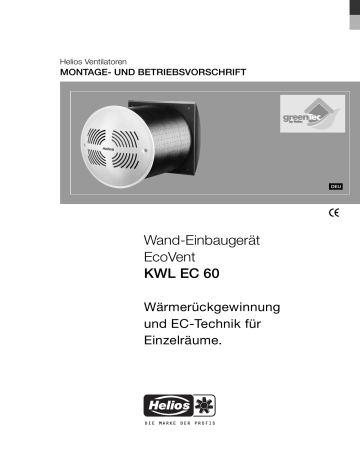 Helios Kwl Ec Benutzerhandbuch Manualzz