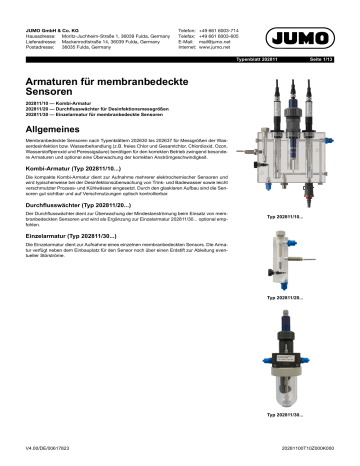 JUMO 202811 Fitting Datenblatt Manualzz