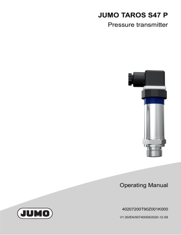 Jumo 402072 Precision Pressure Transmitter Operating Manual Manualzz