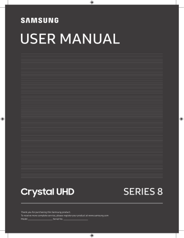 Samsung 43 Inch TU8000 Crystal UHD 4K Smart LED TV Quick guide | Manualzz Samsung 43 Inch TU8000 Crystal UHD 4K Smart LED TV Quick guide | Manualzz