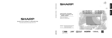 Sharp LC-32LE551U, LC-48LE551U Manual De Instrucciones | Manualzz Sharp LC-32LE551U, LC-48LE551U Manual De Instrucciones | Manualzz