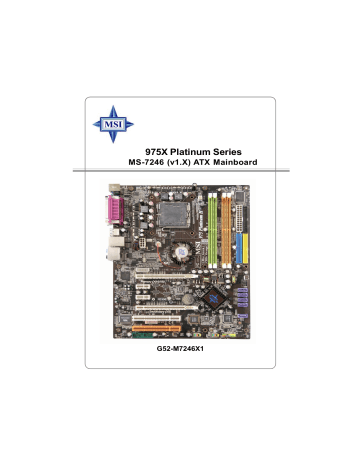 MSI MS-7246 975X Platinum Owner's Manual | Manualzz MSI MS-7246 975X Platinum Owner's Manual | Manualzz