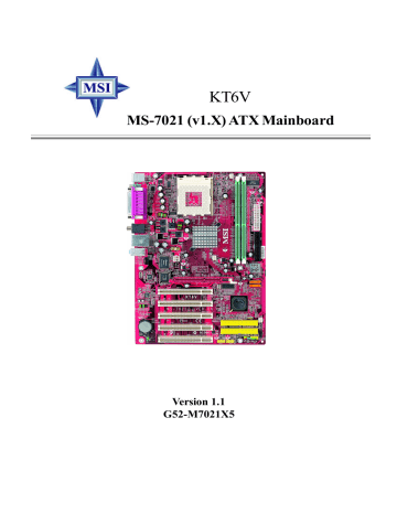 MSI MS-7021 KT6V-SR/ LSR Owner's Manual | Manualzz MSI MS-7021 KT6V-SR/ LSR Owner's Manual | Manualzz