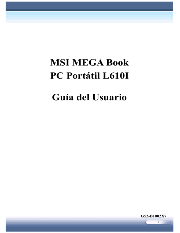 MSI MS-1002 L610 El manual del propietario | Manualzz MSI MS-1002 L610 El manual del propietario | Manualzz