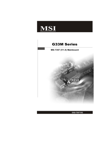 MSI MS-7357 G33M Owner's Manual | Manualzz