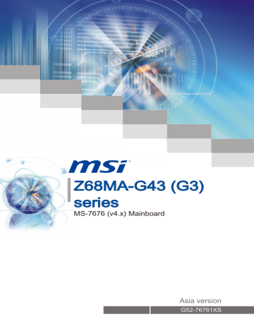 MSI MS-7676 v4.1 Z68MA-G43 (G3) Owner's Manual | Manualzz MSI MS-7676 v4.1 Z68MA-G43 (G3) Owner's Manual | Manualzz