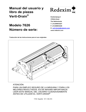 Redexim Verti Drain 7626 Manual De Usuario Manualzz