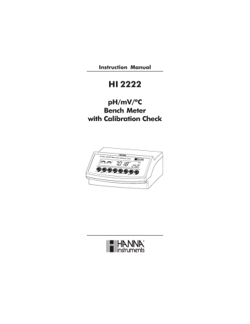 Hanna Instruments Hi Instruction Manual Manualzz