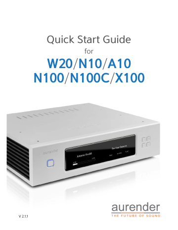 Aurender A10, ACS10, N10 Quick Start Manual | Manualzz Aurender A10, ACS10, N10 Quick Start Manual | Manualzz