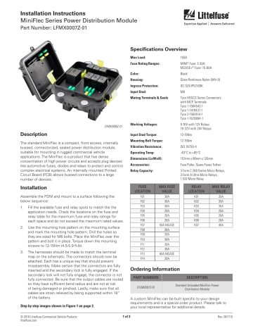 Littelfuse MiniFlec Series Installation Sheet Manualzz