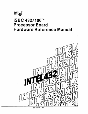 Intel iSBC 432/100 Hardware Reference Manual | Manualzz