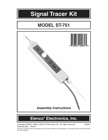 Elenco Electronics ST-751 Assembly Instructions Manual | Manualzz