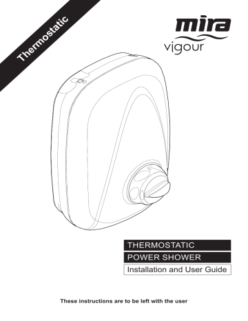 Mira Vigour Power shower Thermostatic Installation & User Guide | Manualzz