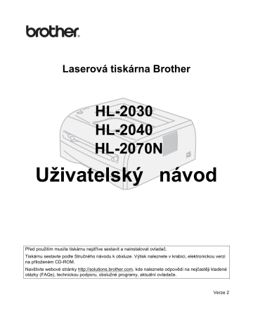 Brother HL-2040 Monochrome Laser Printer Používateľská príručka | Manualzz Brother HL-2040 Monochrome Laser Printer Používateľská príručka | Manualzz