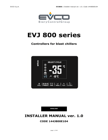 Evco Evj Series Evj P Vx Xxv Installer Manual Manualzz