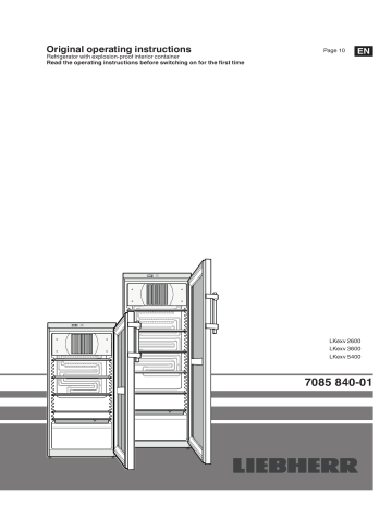 Liebherr LKexv 5400 MediLine Operating Instructions Manualzz