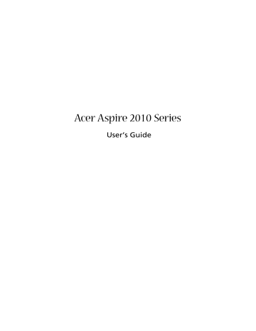 Acer Aspire 2010 Notebook User Manual | Manualzz