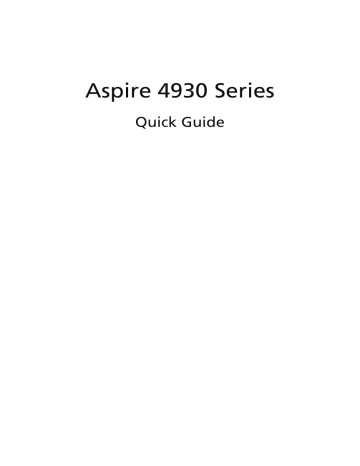 Acer Aspire 4930 Notebook Quick Start Guide | Manualzz Acer Aspire 4930 Notebook Quick Start Guide | Manualzz