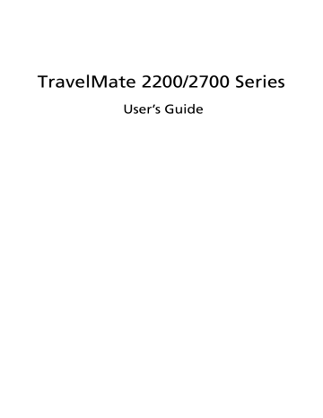 Acer TravelMate 2200 Notebook User Manual | Manualzz