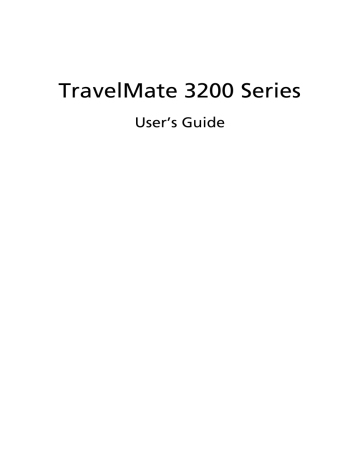 Acer TravelMate 3200 Notebook User Manual | Manualzz Acer TravelMate 3200 Notebook User Manual | Manualzz