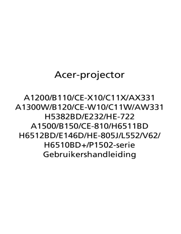 Acer H6510BD Plus Projector Handleiding | Manualzz Acer H6510BD Plus Projector Handleiding | Manualzz