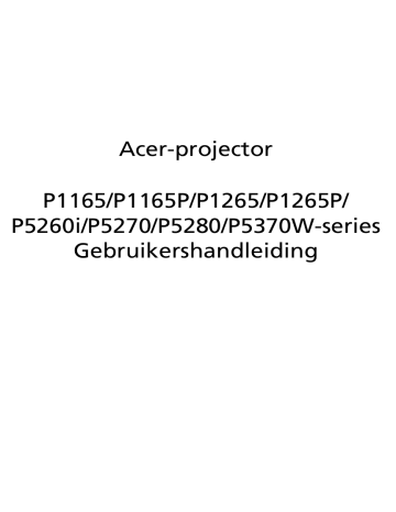Acer P1265 Projector Handleiding | Manualzz Acer P1265 Projector Handleiding | Manualzz