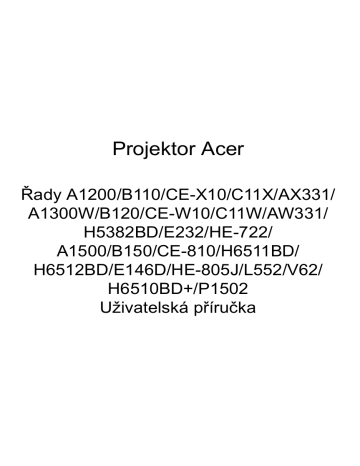 Acer H6510BD Plus Projector Používateľská príručka | Manualzz Acer H6510BD Plus Projector Používateľská príručka | Manualzz