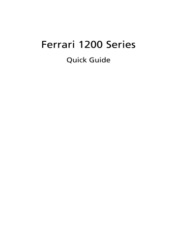 Acer Ferrari 1200 Notebook Quick Start Guide | Manualzz