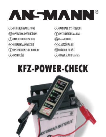 Ansmann Kfz Power Check Instrucciones De Manejo Manualzz