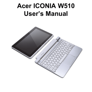 Acer HLZW510 WIRELESSTABLET PC User Manual | Manualzz