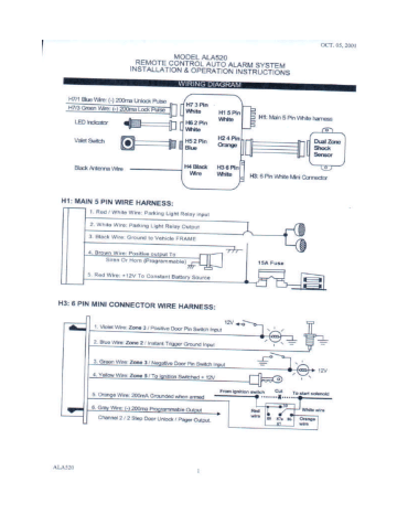 Advance Security H5OR34 CarAlarm Receiver User Manual | Manualzz Advance Security H5OR34 CarAlarm Receiver User Manual | Manualzz