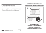 AEI Protect-On Systems OGJ-DA2800 SPLIT-DECODEDACCESS CONTROLLER User Manual