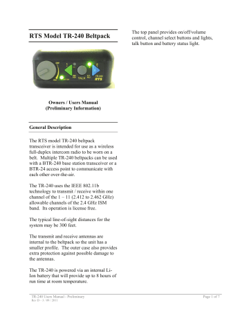 Bosch Security Systems B5DM533 Wireless2.4 GHz Beltpack User Manual | Manualzz Bosch Security Systems B5DM533 Wireless2.4 GHz Beltpack User Manual | Manualzz