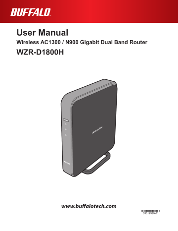 BUFFALO FDI-09101695-0 WirelessAC1300 / N900 Gigabit Dual Band Router User Manual | Manualzz BUFFALO FDI-09101695-0 WirelessAC1300 / N900 Gigabit Dual Band Router User Manual | Manualzz