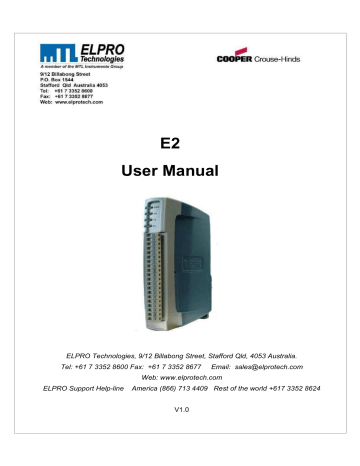 ELPRO Technologies Pty O9PE2900AA1 900MHz FREQUENCY HOPPING SPREAD SPECTRUM TRANSCEIVER User Manual | Manualzz ELPRO Technologies Pty O9PE2900AA1 900MHz FREQUENCY HOPPING SPREAD SPECTRUM TRANSCEIVER User Manual | Manualzz
