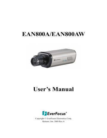 EverFocus Electronics Corp. TNU-EAN800AW-E CCDCamera User Manual | Manualzz EverFocus Electronics Corp. TNU-EAN800AW-E CCDCamera User Manual | Manualzz
