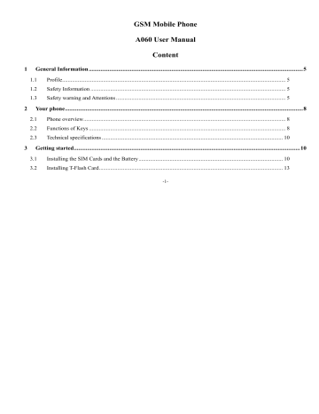 EYO ASIA ELECTRONIC ZJN-A060 GSMMobile Phone User Manual | Manualzz EYO ASIA ELECTRONIC ZJN-A060 GSMMobile Phone User Manual | Manualzz