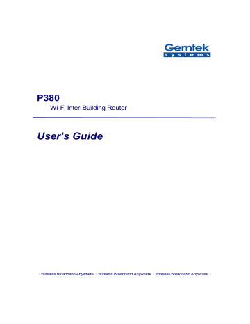 Gemtek Technology MXF-R911129 WLANInter-Building Router User Manual | Manualzz