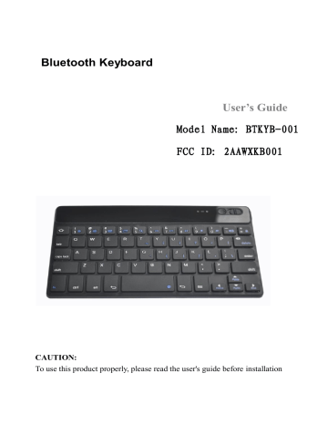 Incipio 2AAWXKB001 BluetoothKeyboard User Manual | Manualzz