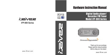 IRIVER QDMIFP899 MP3PLAYER User Manual | Manualzz IRIVER QDMIFP899 MP3PLAYER User Manual | Manualzz