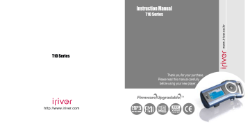 IRIVER QDMT10 MP3PLAYER User Manual | Manualzz IRIVER QDMT10 MP3PLAYER User Manual | Manualzz