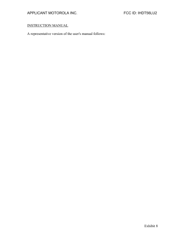 Motorola Mobility IHDT56LU2 PortableCellular/ PCS GSM/ EDGE Cellular WCDMA Transceiver User Manual | Manualzz Motorola Mobility IHDT56LU2 PortableCellular/ PCS GSM/ EDGE Cellular WCDMA Transceiver User Manual | Manualzz