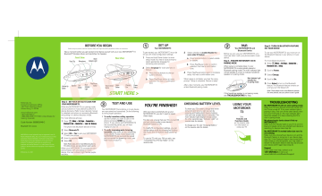 Motorola Mobility IHDT6HF1 T505BT Car Kit User Manual | Manualzz