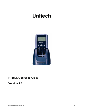 Unitech Electronics HLEHT580 BarcodeScanner User Manual | Manualzz