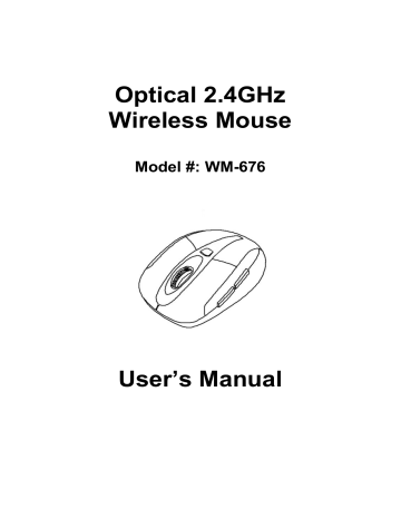 Wintop Electronics 2AB75-WM-676 2.4GHzWireless Optical Mouse User Manual | Manualzz