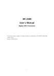 YEONHWA M TECH VSOXR-2400 ZIGBEEUHF TRANSCEIVER User Manual