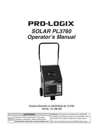 Pro-Logix SOLAR PL3760 Manual Del Operador | Manualzz
