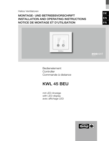 HELIOS KWL 45 STS UP Benutzerhandbuch Manualzz